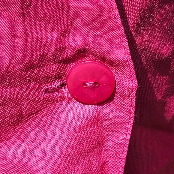 Vintage Plus Size 26 Hot Pink Lace Bell Sleeve Blazer Suit Jacket by Elizeh - Picture 3 of 12